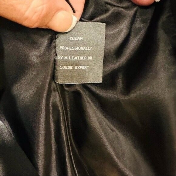 Kenneth Cole Genuine Lambskin Leather Jacket, Moto Racer Jacket-GD16 Size Medium - Picture 11 of 12